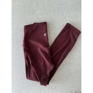 Lululemon Align Leggings Women’s Size 0 Burgundy Maroon High Rise Yoga Pants